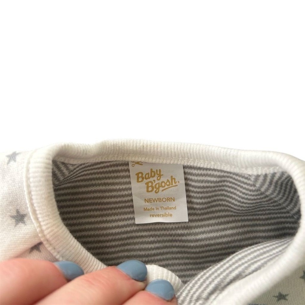 Baby B'gosh Reversible Cardigan Jackets Newborn NB Blue Gray Stars 2-Pack NWT - Picture 11 of 11